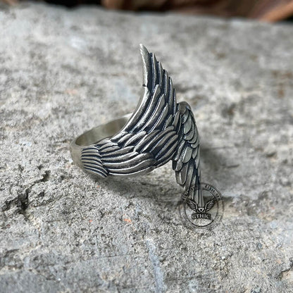 Angel Descends Sterling Silver Ring