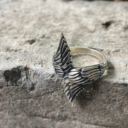 Angel Descends Sterling Silver Ring