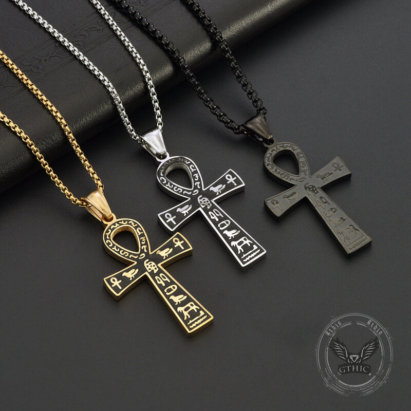 Ankh Cross Ancient Egyptian Symbol Stainless Steel Pendant