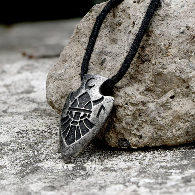 Arrow Shape Odin Stainless Steel Viking Pendant