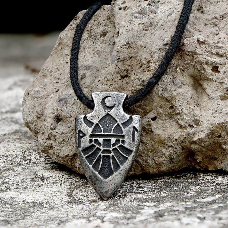 Arrow Shape Odin Stainless Steel Viking Pendant