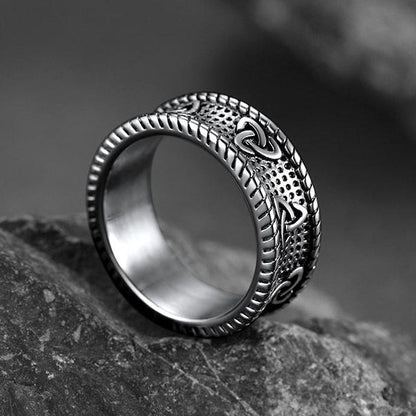 Viking Celtic Knot Stainless Steel Band Ring for