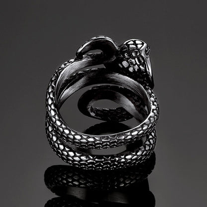 Gothic Punk Cobra Snake Ring for