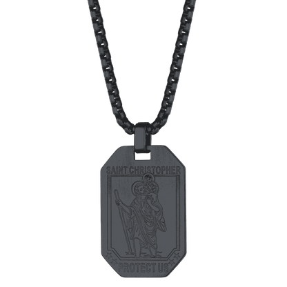 St. Christopher Dog Tag Necklace for