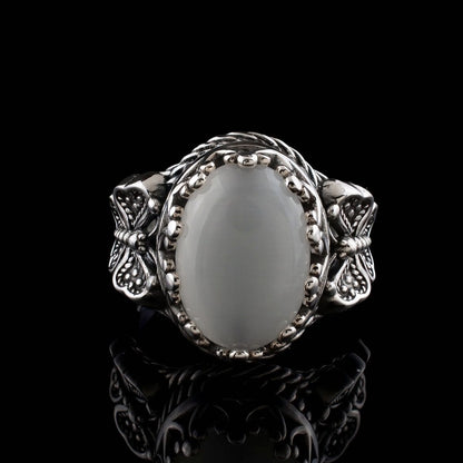 Sacred Butterfly Moonstone Ring