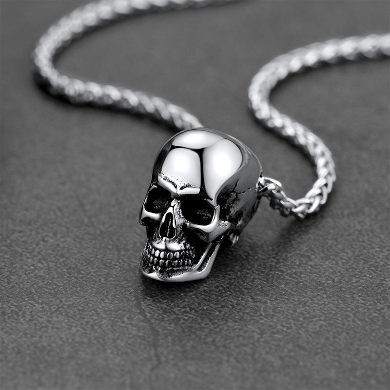 Gothic Skull Necklace Pendant for