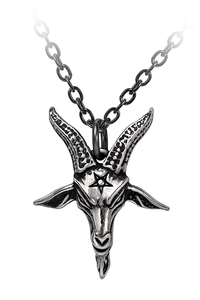 Baphomet Sigil Pendant With Goat Skull and Star