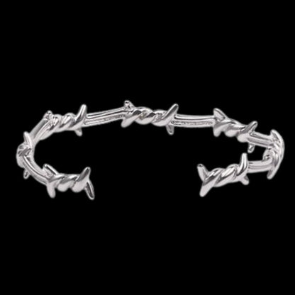 Barbed Wire Open Cuff Bracelet