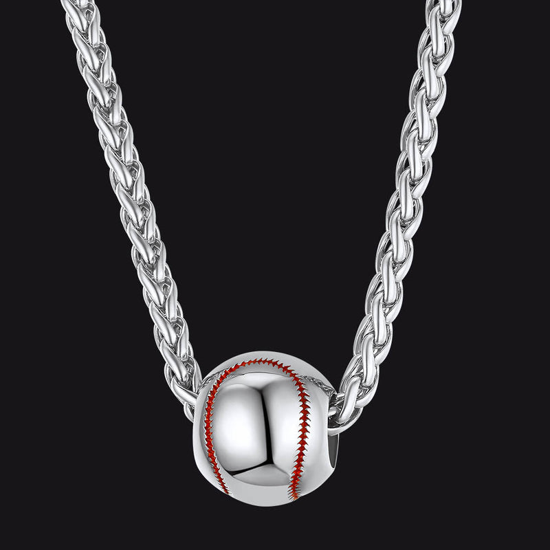Sport Baseball Pendant Necklace Chain for