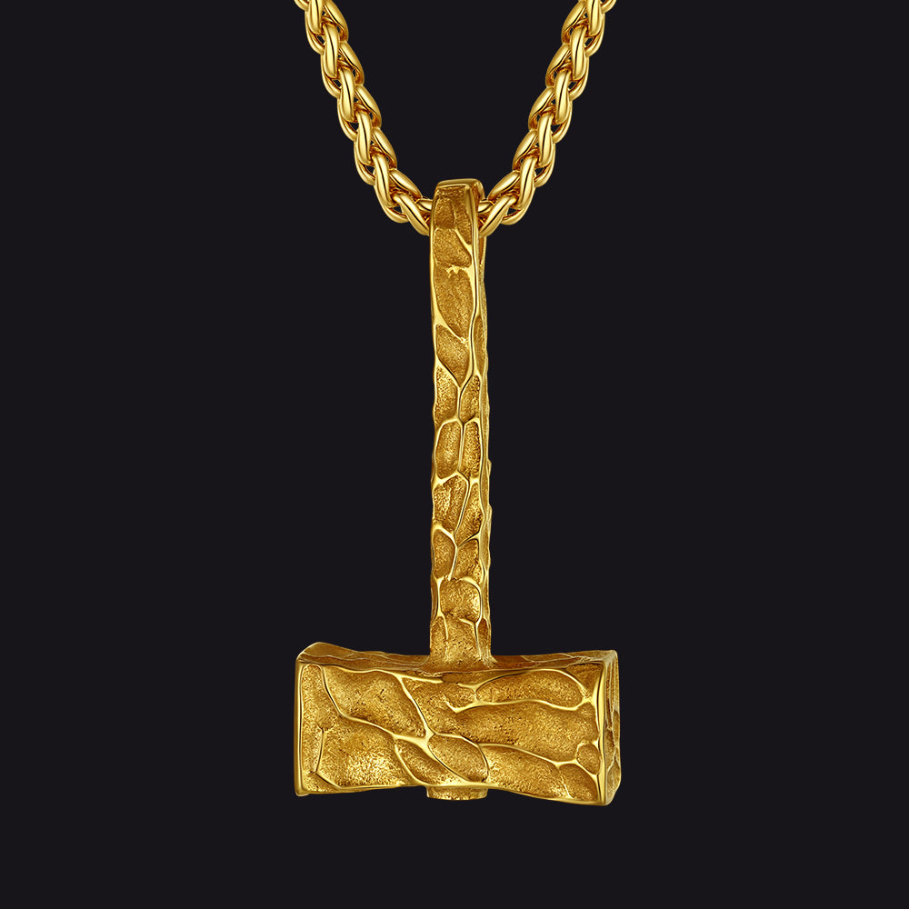 Viking Mjolnir Thor's Hammer Necklace for