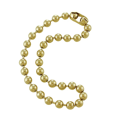 9.5mm Extra Large Gold Brass Ball Chain Necklace