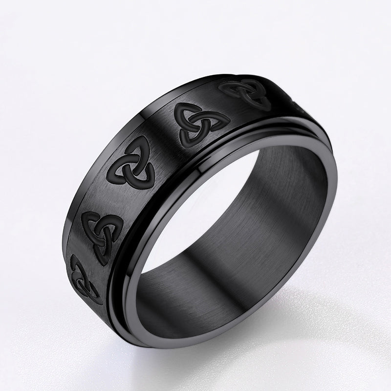 Celtic Knot Fidget Band Ring for Anxiety for