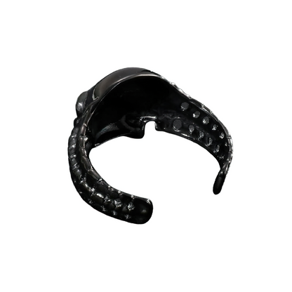 Biker Skull Stainless Steel Black Color Bracelet / Gothic Male Open Bracelets
