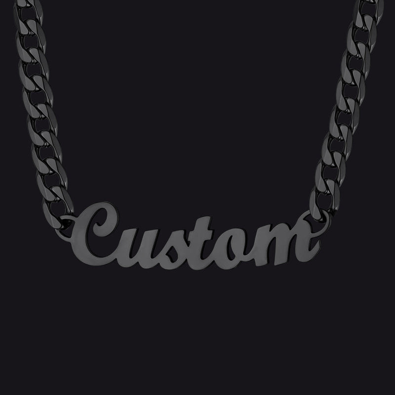 Custom Nameplate Choker Chain Necklace for 18 Inch