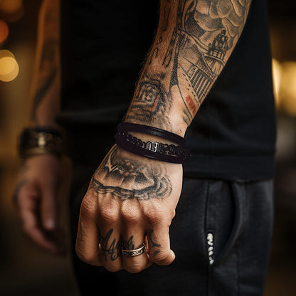 Customized Names Layer Braided Leather Bracelet for Father