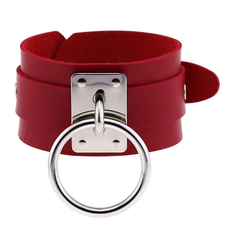Black Leather Wristband / Bracelet for and / Rock Style Jewelry