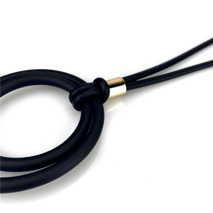 Black Round Pendant Necklaces With Alloy Beads / Accessories