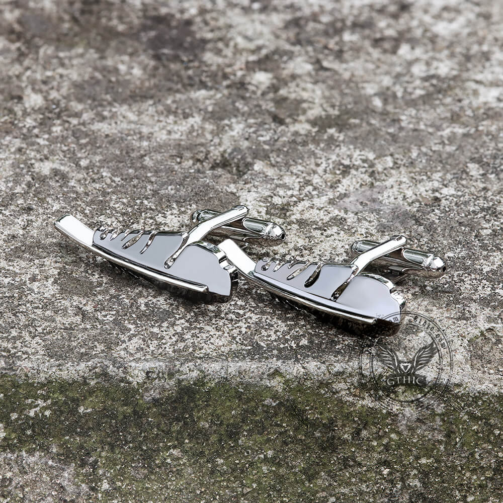 Angel Feather Brass Gothic Cufflinks