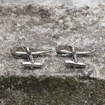 Angel Feather Brass Gothic Cufflinks