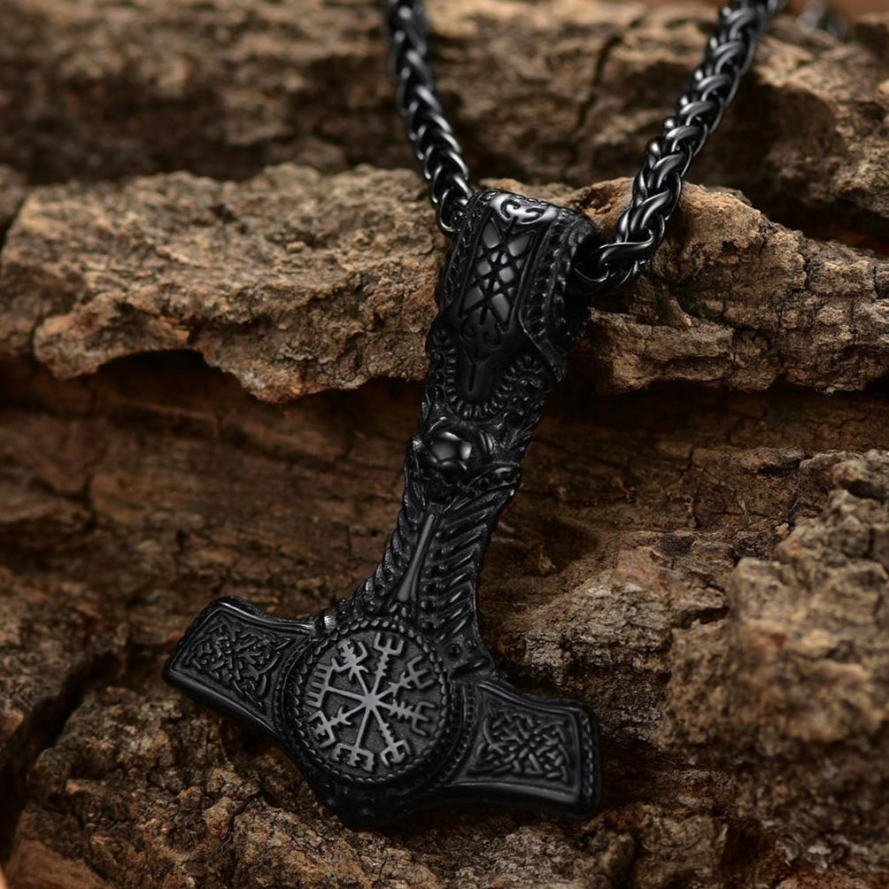 Viking Thor's Hammer Mjolnir Necklace Pendant for