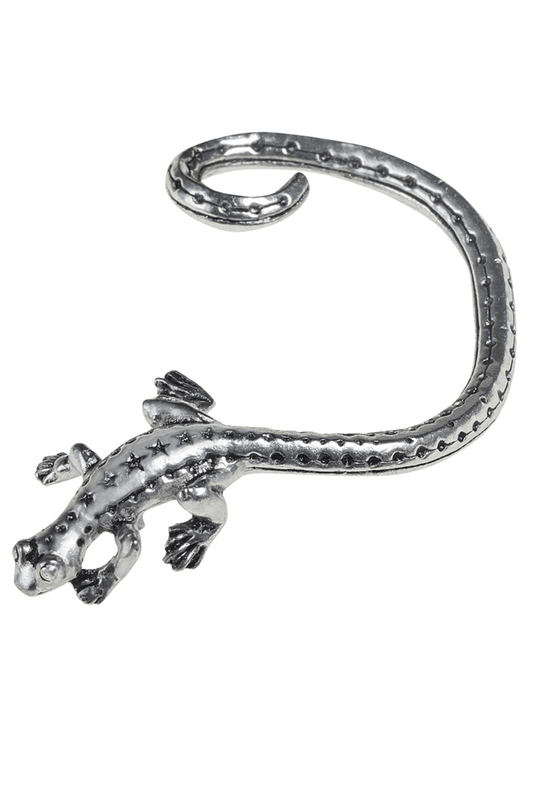 Bold Salamander Gothic Pewter Fire Lizard Ear Wrap