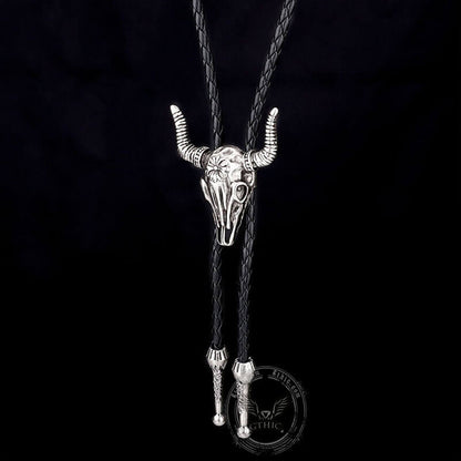 Bull Head Alloy Western Cowboy Bolo Tie