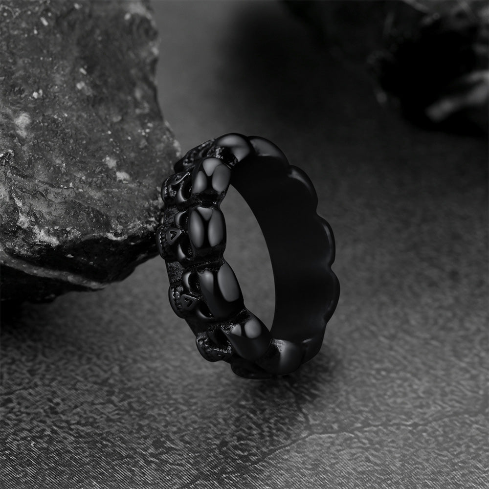 Gothic Punk Skull Ring for Stainless Steel
