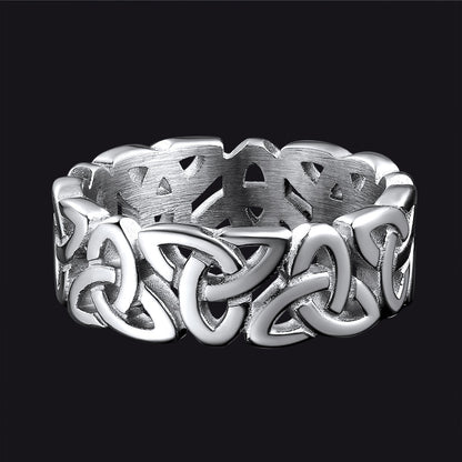 Irish Triquetra Celtic Knot Ring for