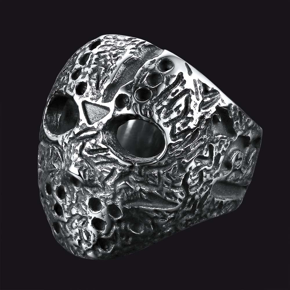 Gothic Jason Voorhees Mask Ring for