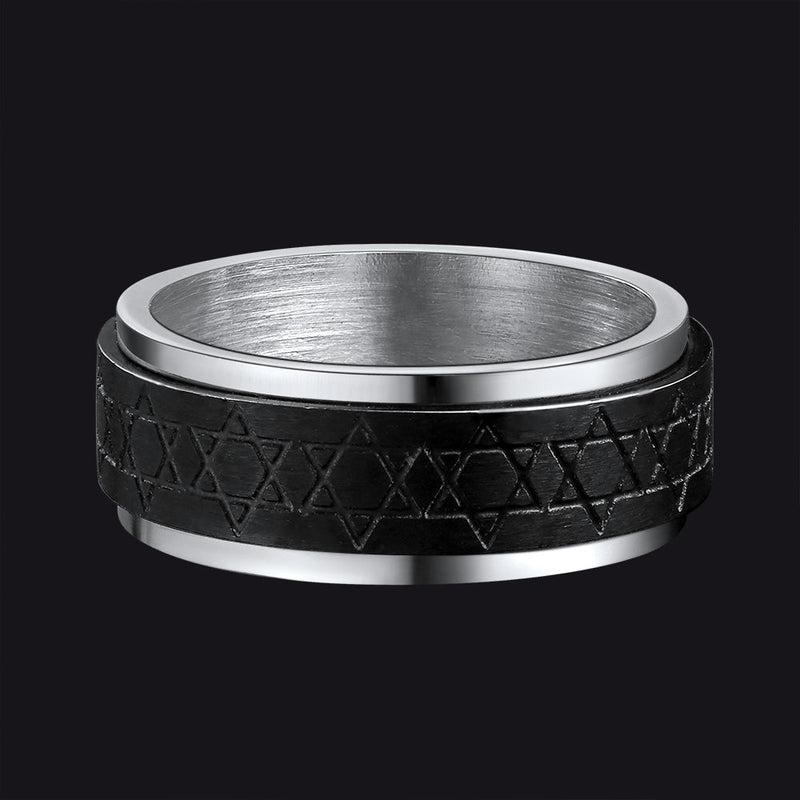 Star of David Spinner Anxiety Ring for