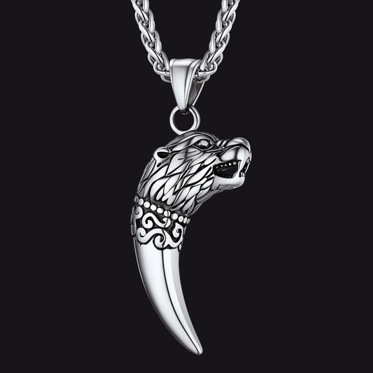 Viking Wolf Tooth Necklace for