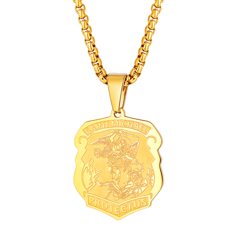 The Archangel St. Michael Necklace Medal Shield Pendant