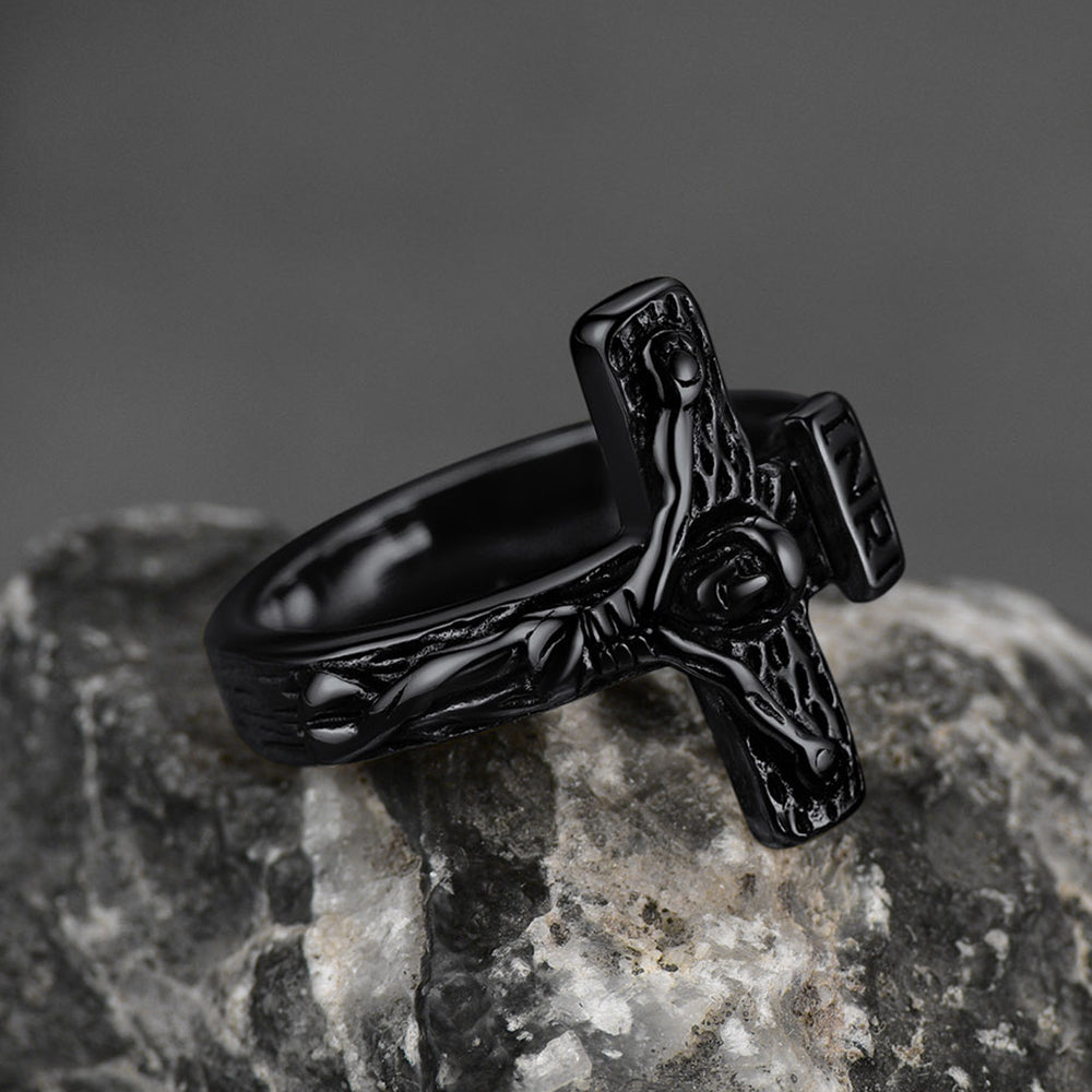 Christian Jesus Crucifix Cross Ring for