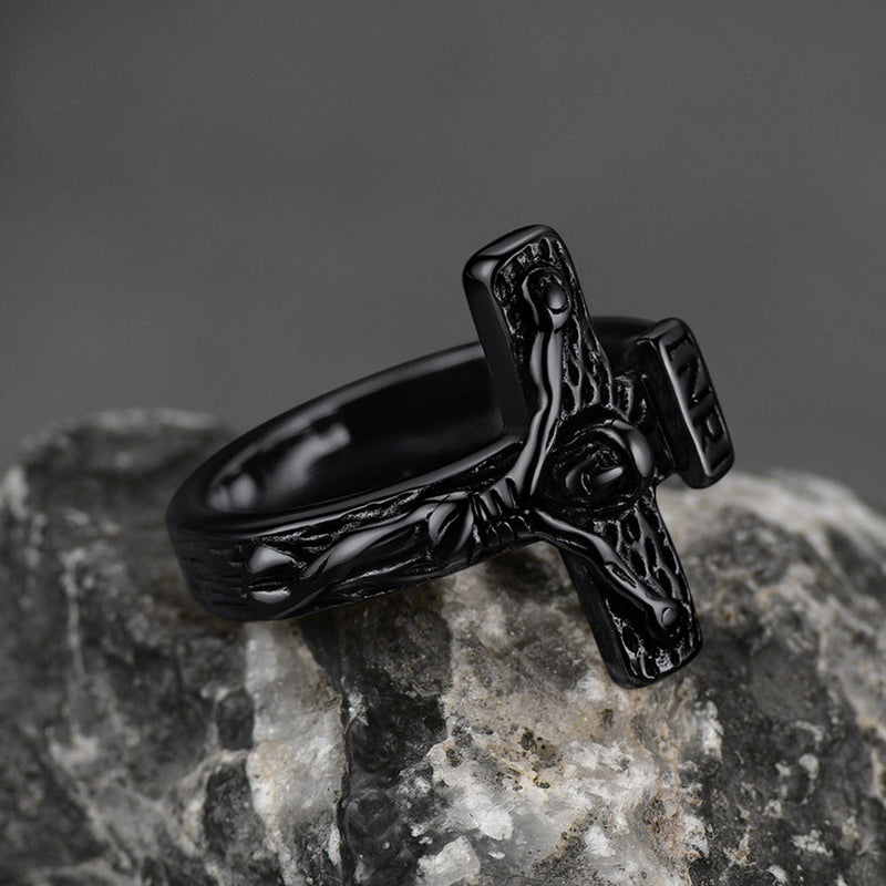 Christian Jesus Crucifix Cross Ring for