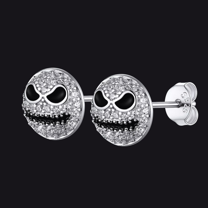 Halloween Jack Skellington Earrings for in Sterling Silver