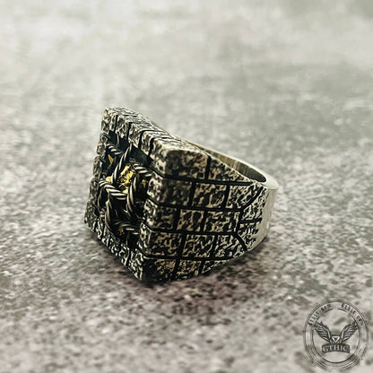 Cage Sterling Silver Skull Ring