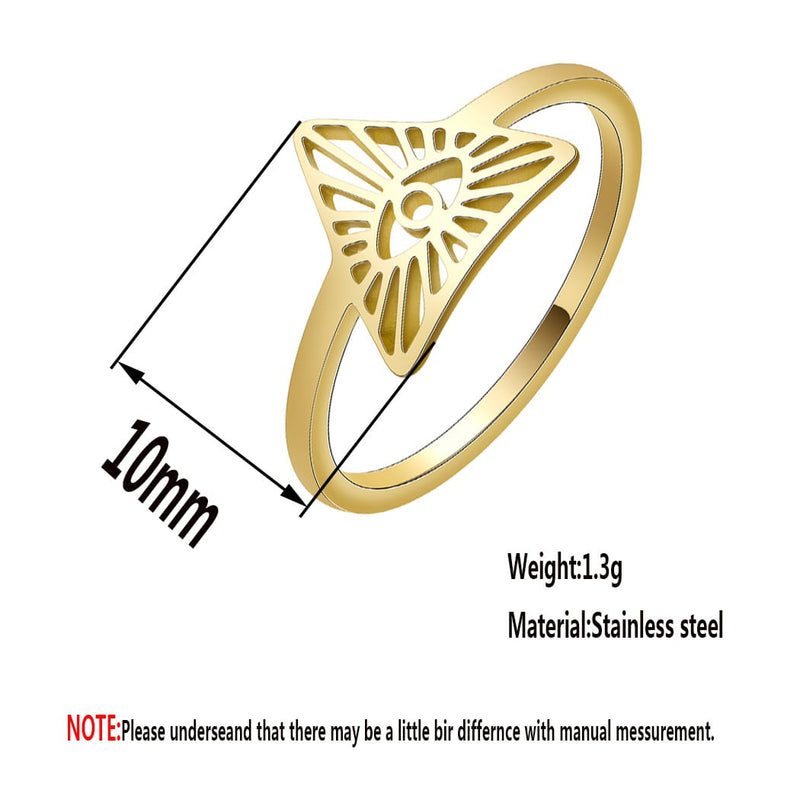 Mystic Trine Eye Protection Ring