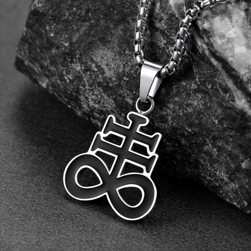 Satanic Leviathan Cross Necklace for