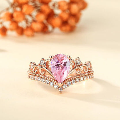 Rose Sovereign Heart Crown Ring
