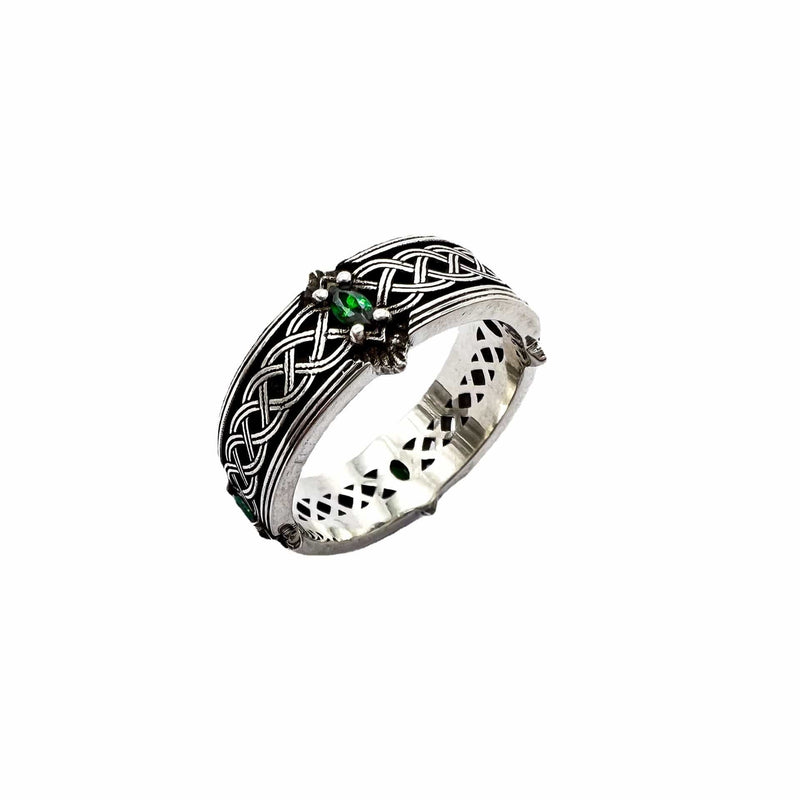 Sacred Green Stone Protection Ring