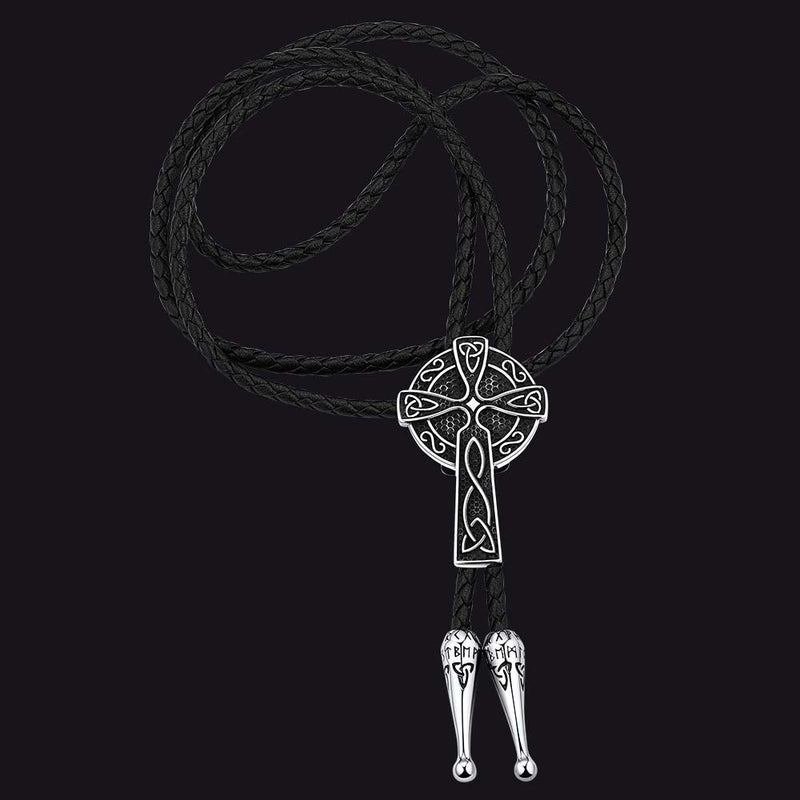Irish Celtic Cross Knot Bolo Tie for