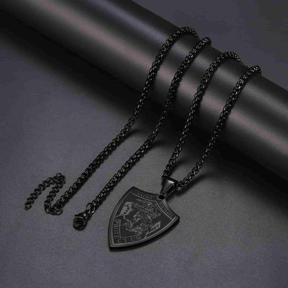 Saint Michael Necklace Archangel Shield Pendant for