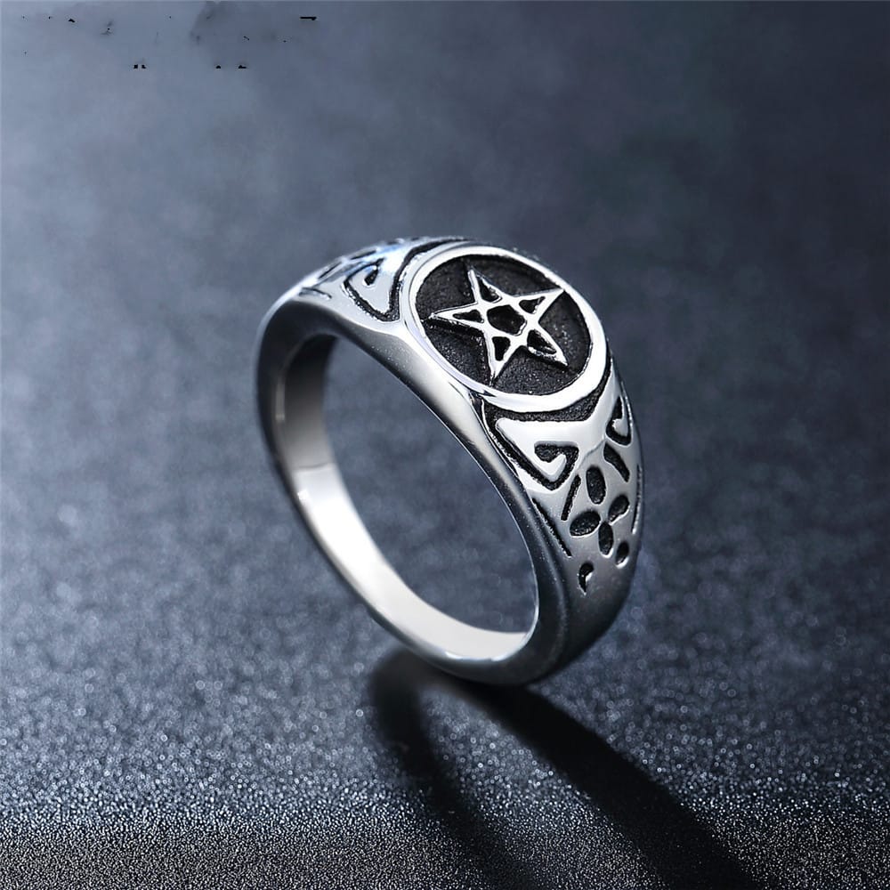Titanium Pentacle Ring