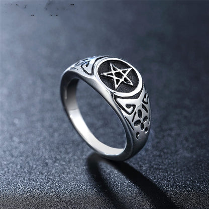 Titanium Pentacle Ring