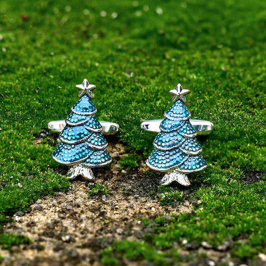 Christmas Tree Copper Cufflinks