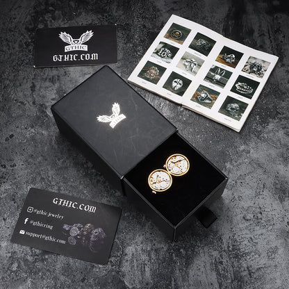 Clockwork Mechanical Watch Brass Cufflinks