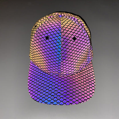 Colorful Rave Polyester Reflective Cap