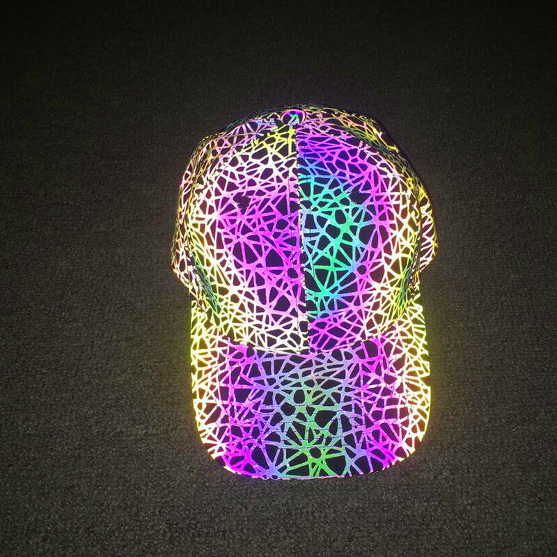 Colorful Rave Polyester Reflective Cap