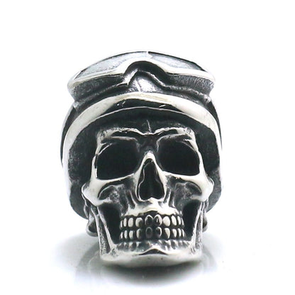 Cool Gothic Pendant for and / Stainless Steel Skull Pendant With Pilot's Glasses