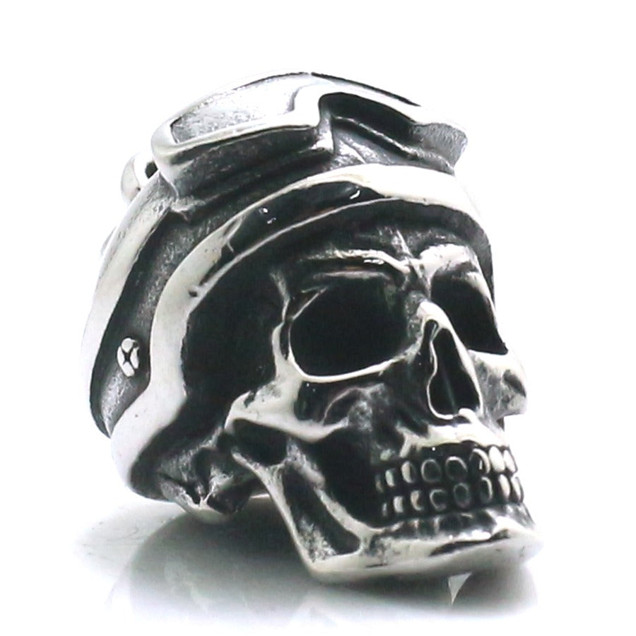 Cool Gothic Pendant for and / Stainless Steel Skull Pendant With Pilot's Glasses